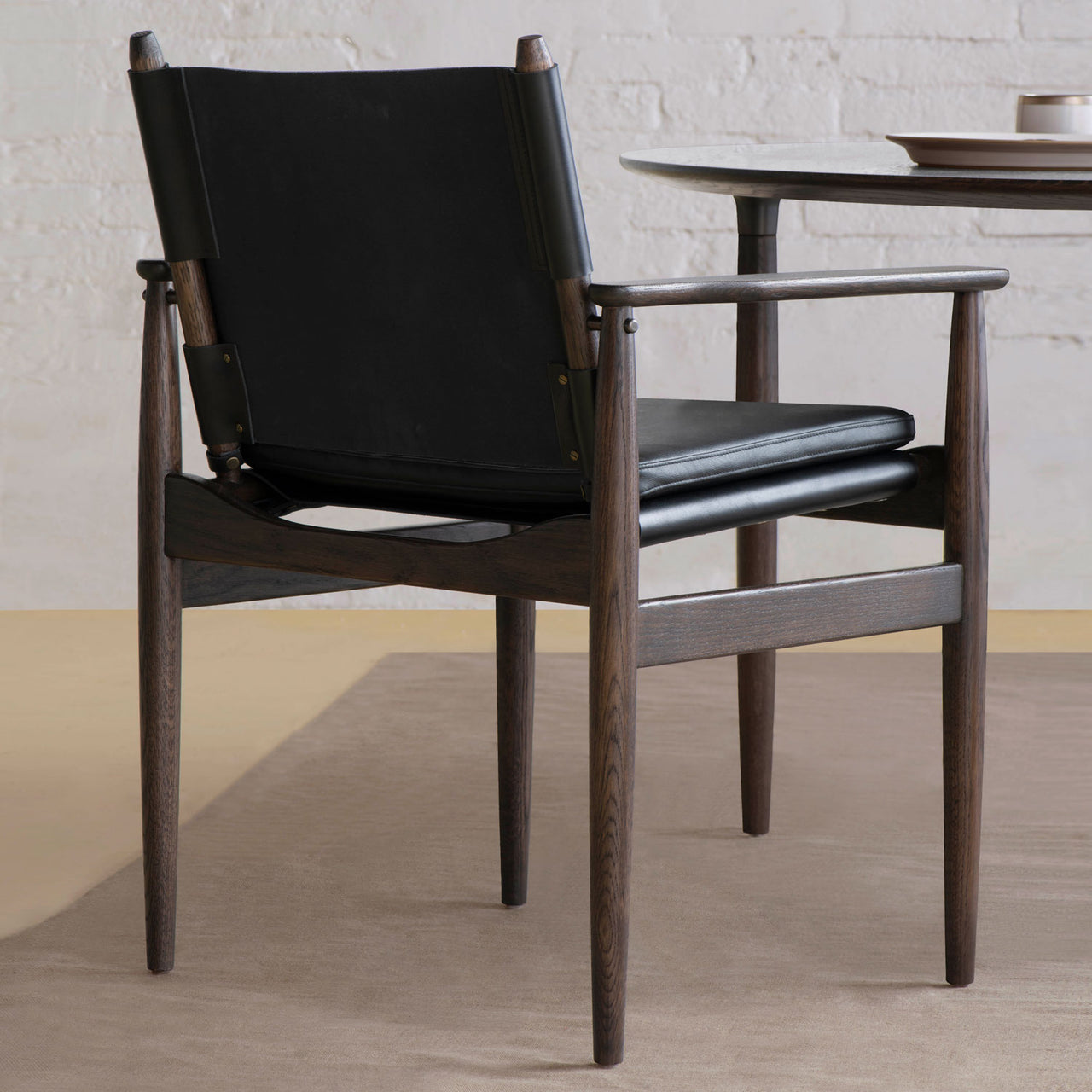 Journey Dining Armchair: Saddle Leather