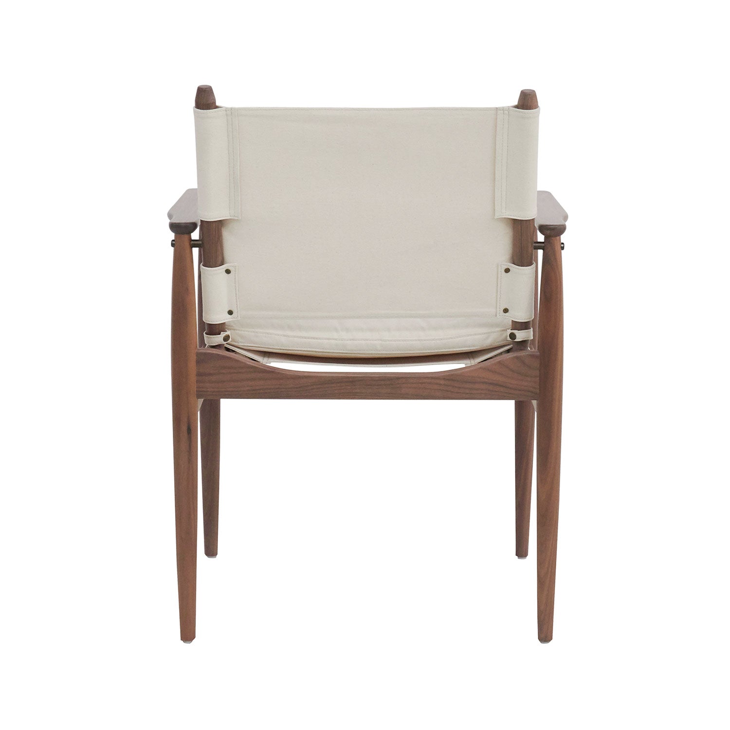 Journey Dining Armchair: Canvas + Natural Walnut + Natural