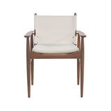 Journey Dining Armchair: Canvas + Natural Walnut + Natural