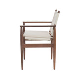Journey Dining Armchair: Canvas + Natural Walnut + Natural