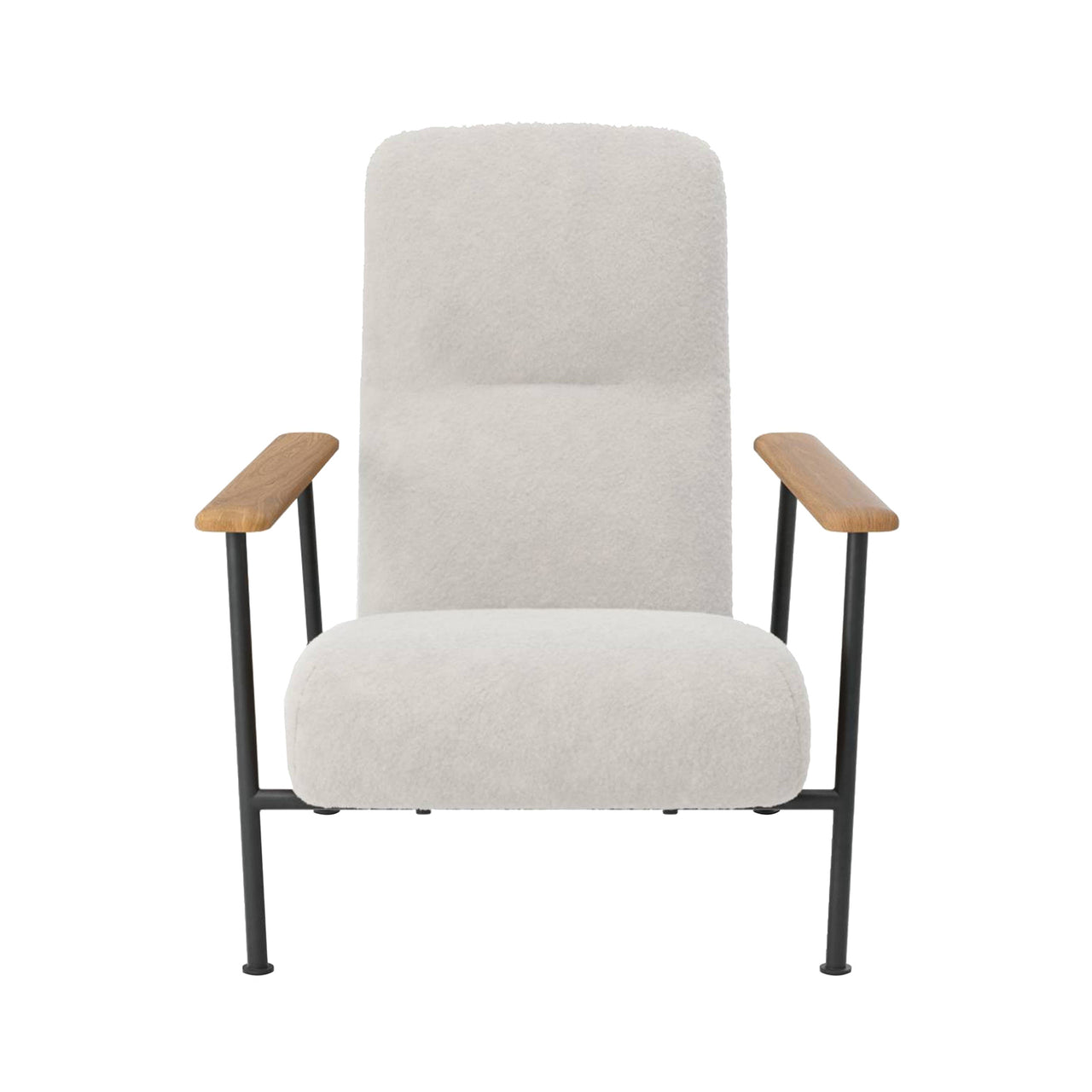 Jump Easy Chair: Black + Oiled Oak