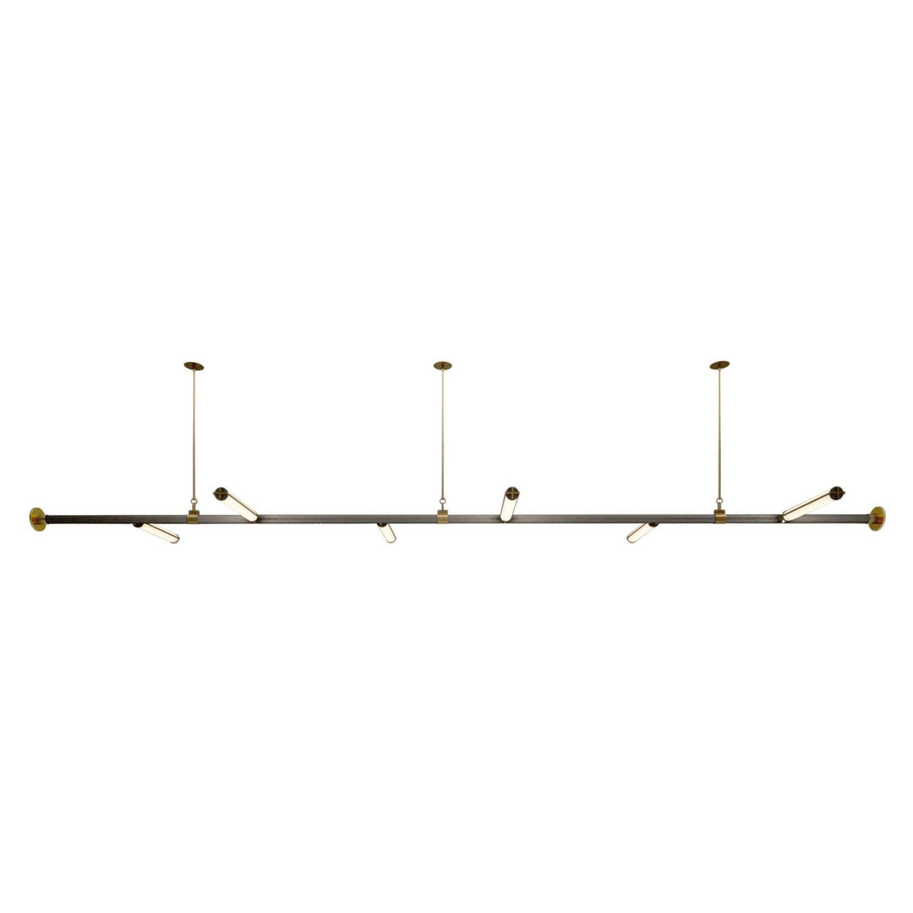 Metropolis Wall to Wall: 12 Feet + Suspension Mount + Satin Brass