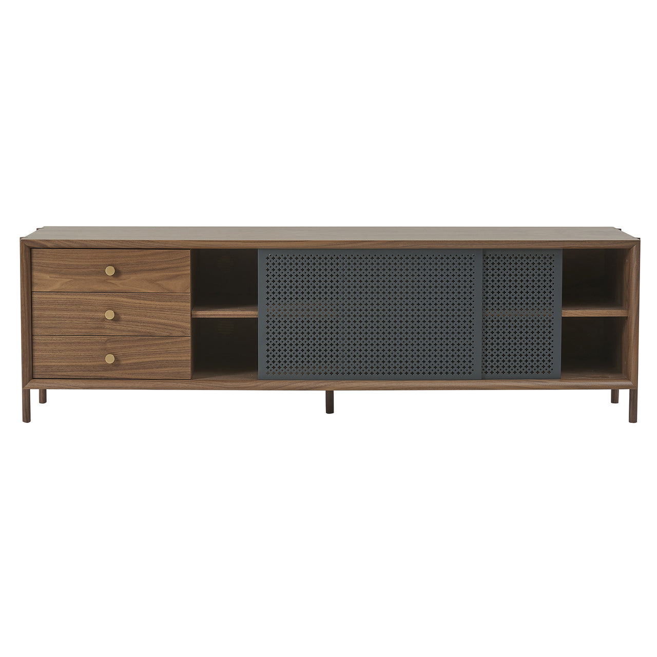 Gabin Sideboard: Large + Natural Walnut + With Drawer