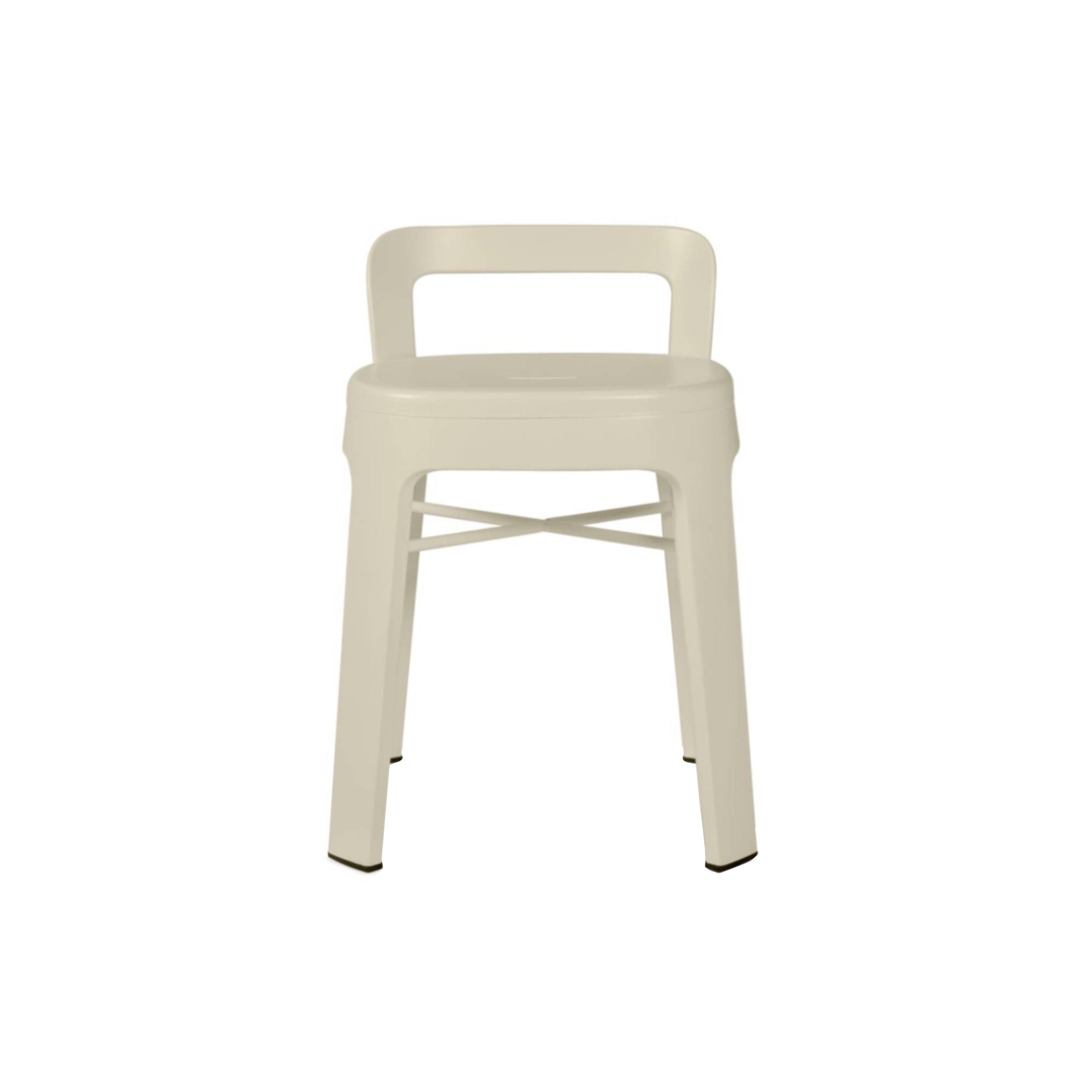 Ombra Stool with Backrest: Grey