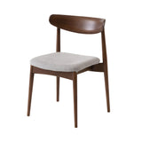 Seoto Side Chair: Seat Upholstered + Walnut