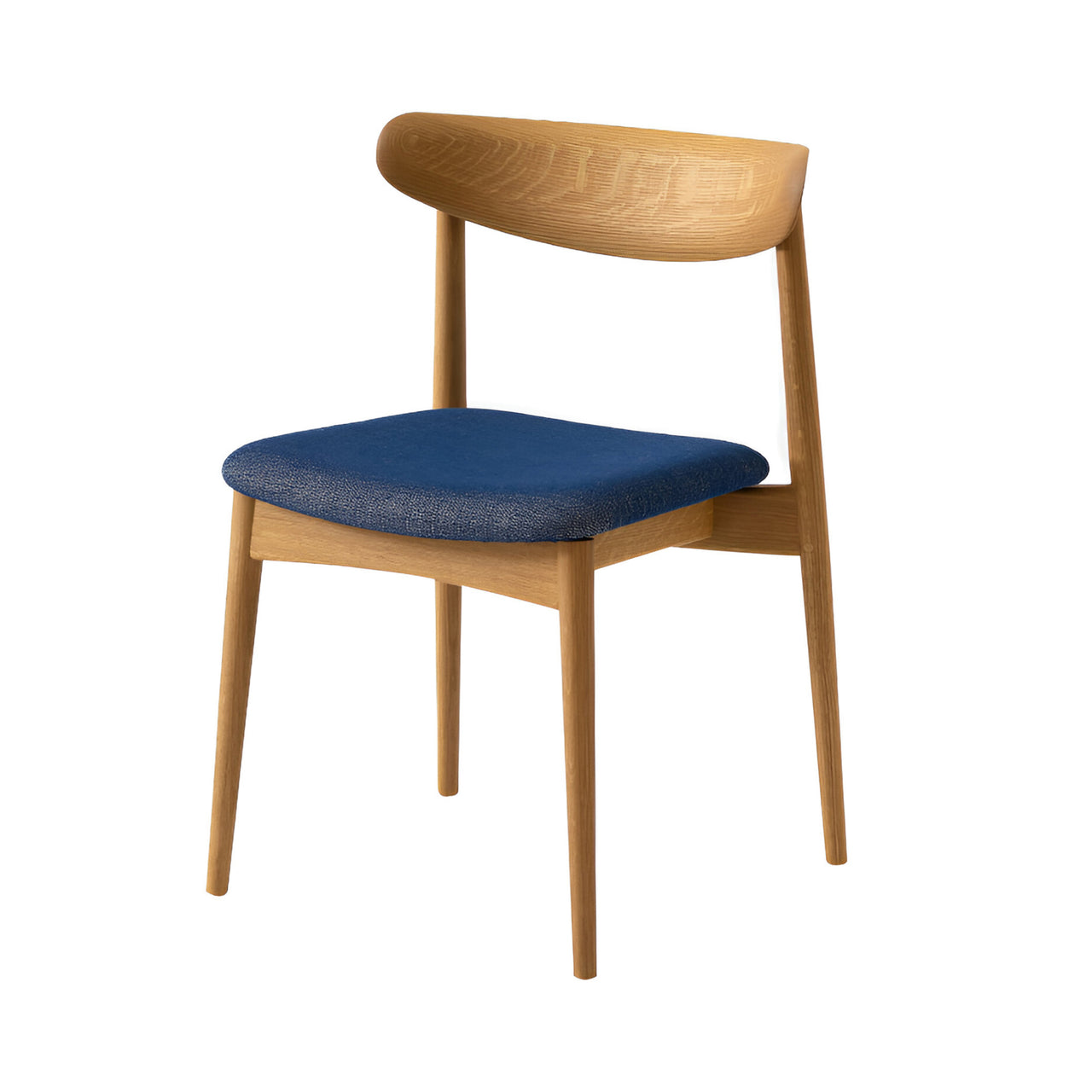 Seoto Side Chair: Seat Upholstered + White Oak