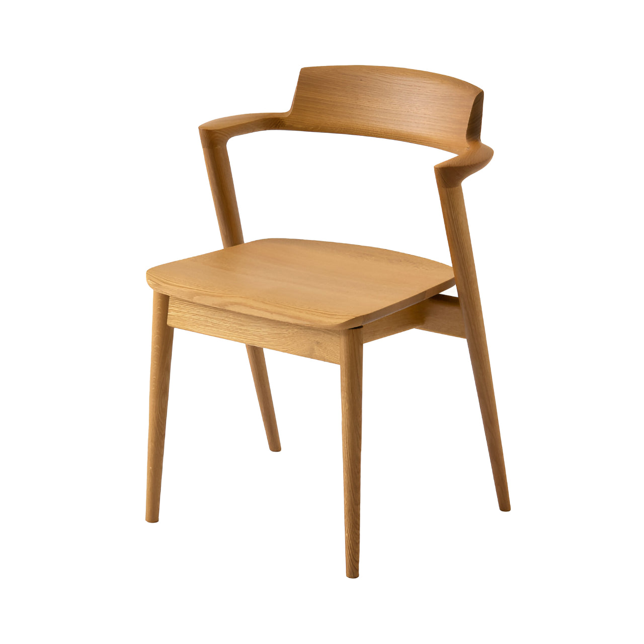 Seoto Semi Armchair: High + White Oak