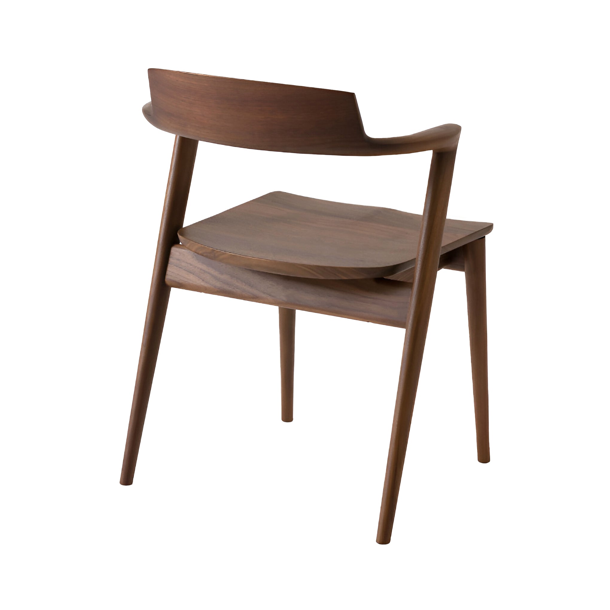 Seoto Semi Armchair: Regular + Walnut