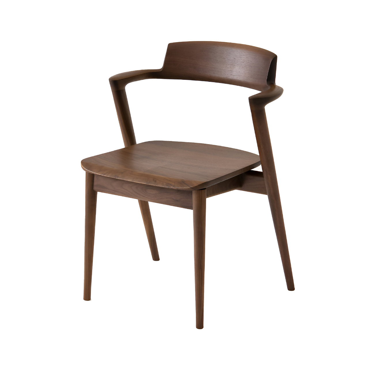 Seoto Semi Armchair: Regular + Walnut