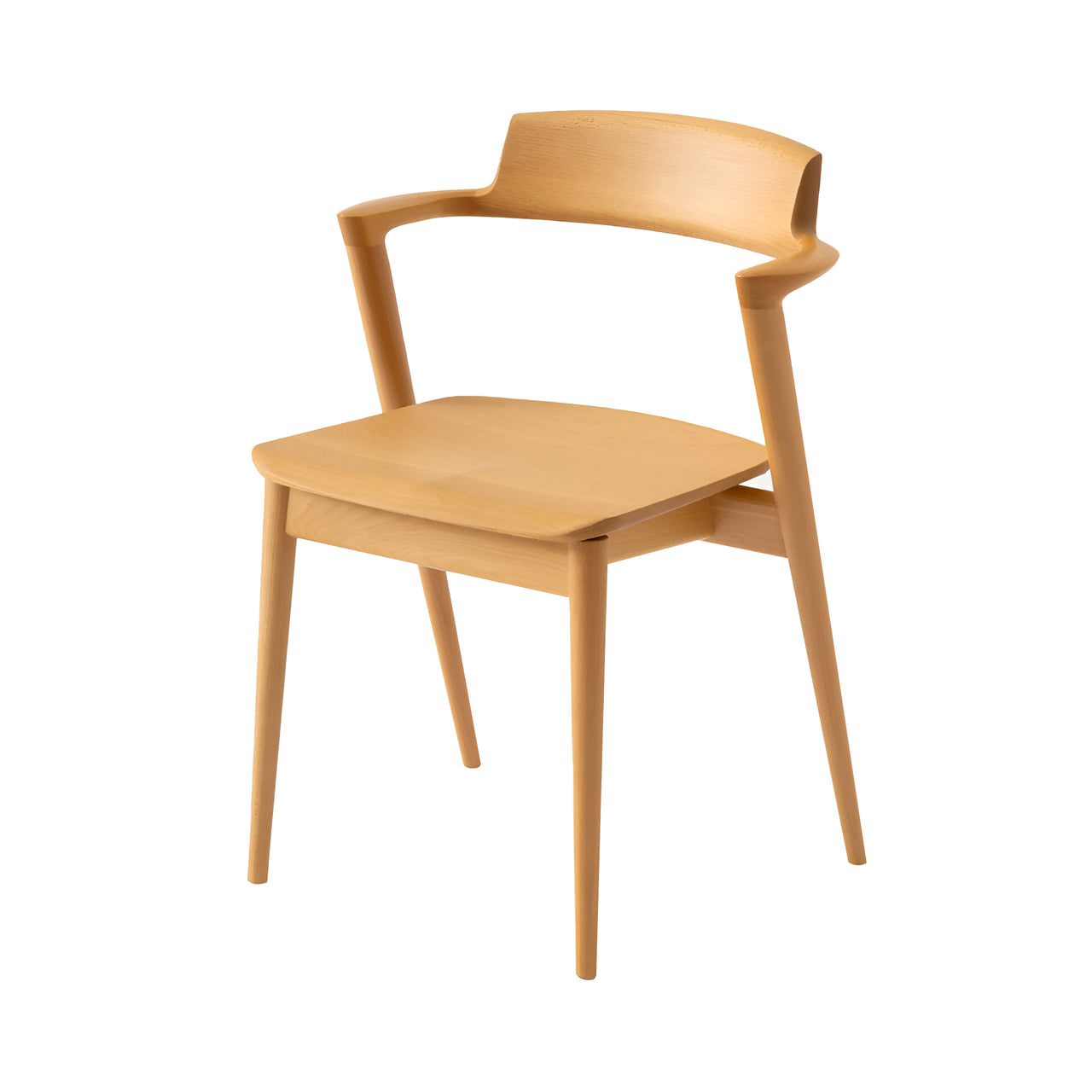 Seoto Semi Armchair: High + Beech