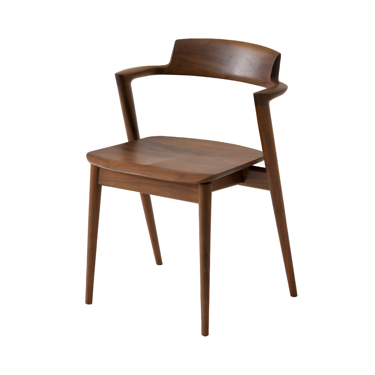 Seoto Semi Armchair: High + Walnut