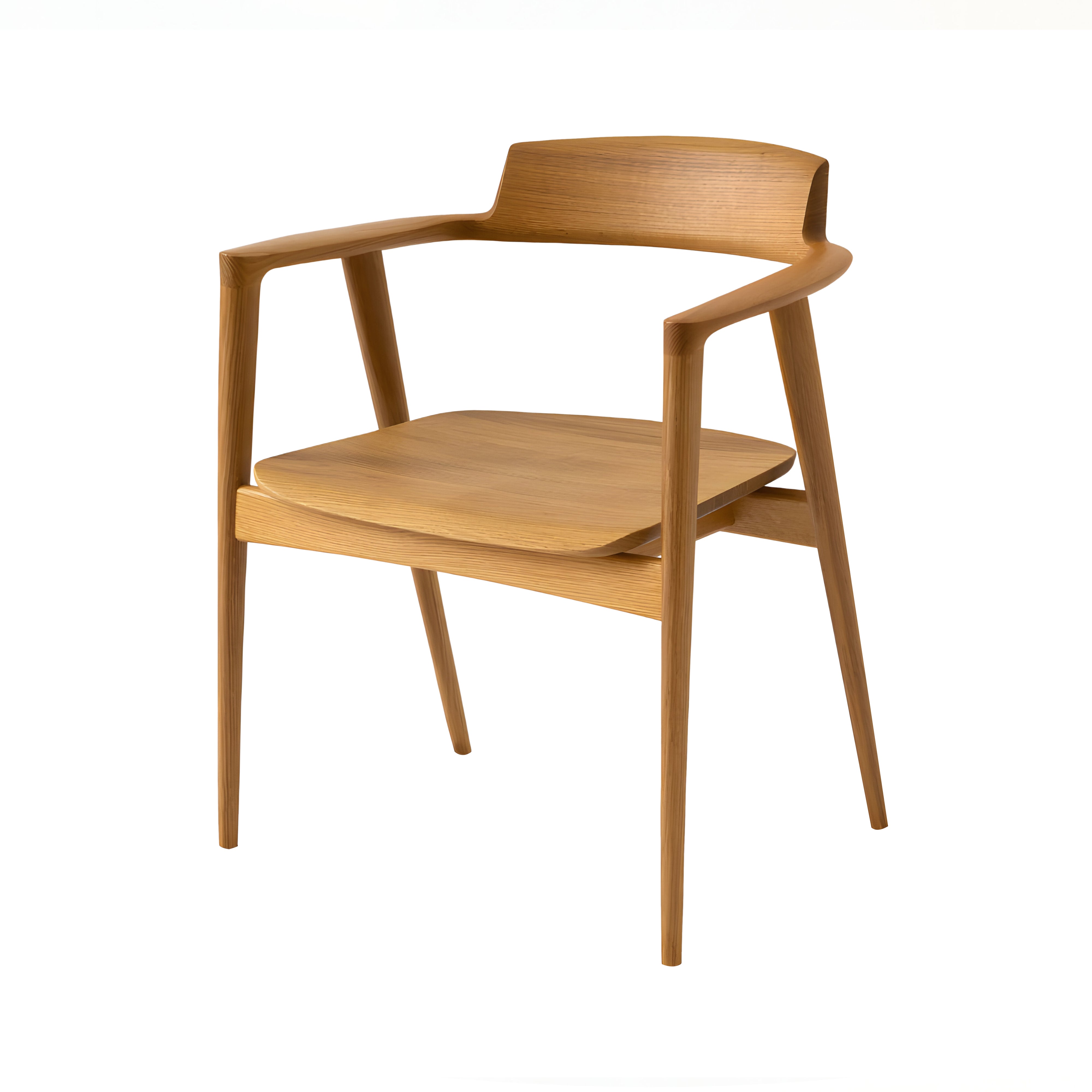 Seoto Armchair: Low + White Oak