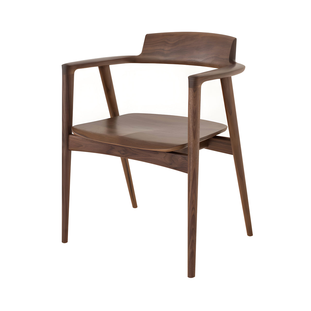 Seoto Armchair: High + Walnut