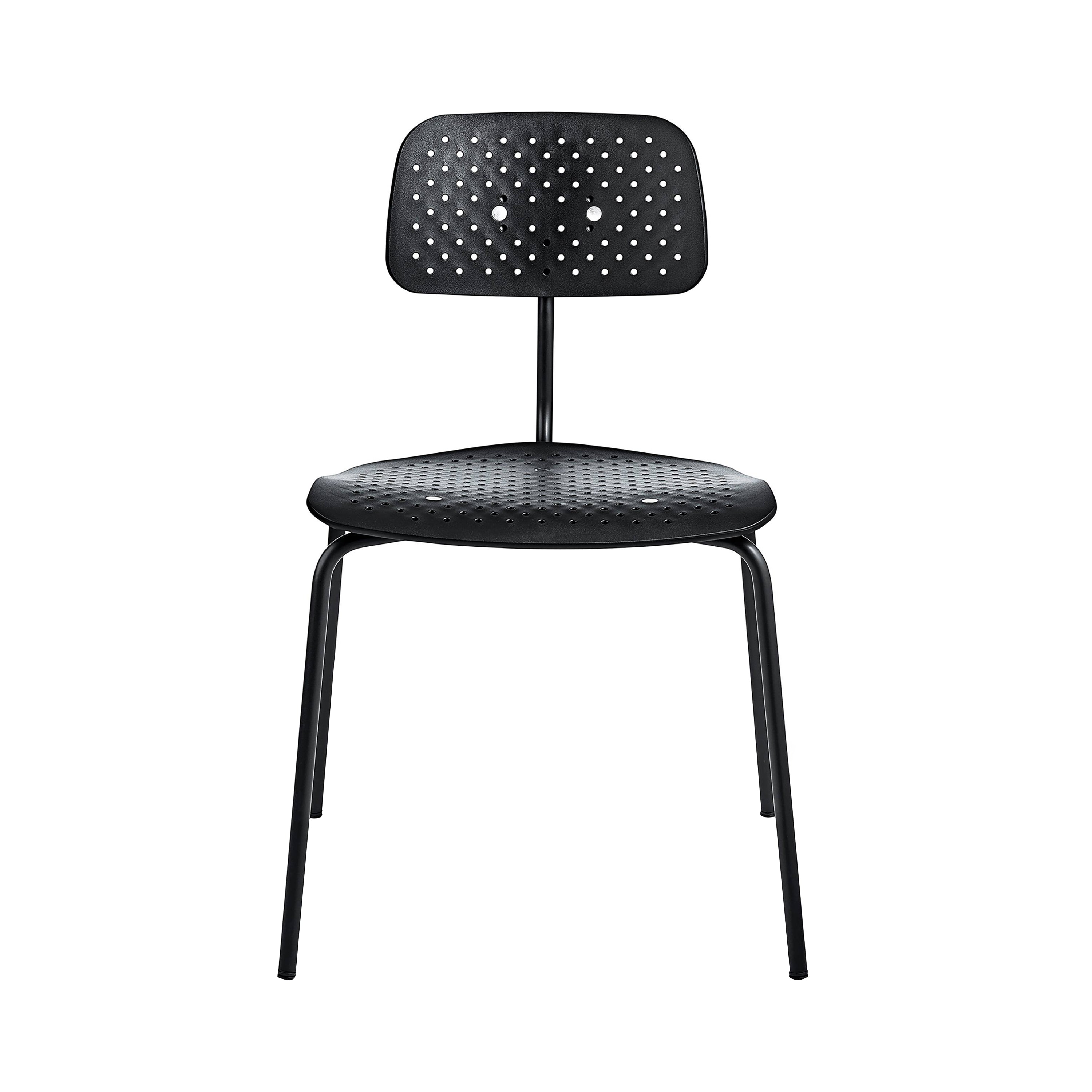 Kevi 2060 Air Chair: Black + Powder Coated Black