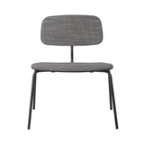 Kevi 2063 Lounge Chair: Powder Coated Black + Front Upholstered + Black Lazure