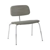 Kevi 2063 Lounge Chair: Fully Upholstered + Polished Chrome