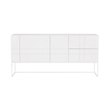 Kilt Light 180 Cabinet with Drawers: White