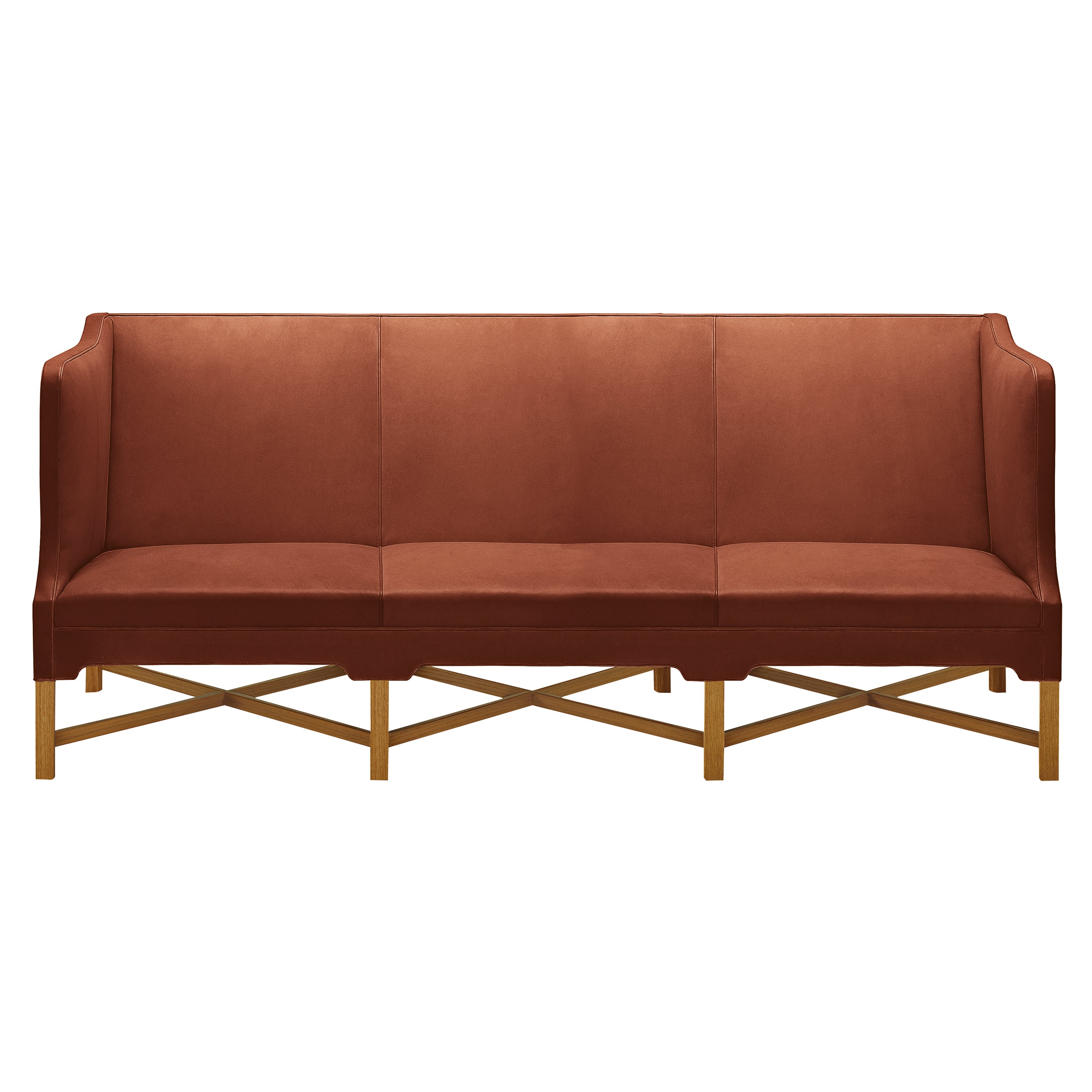 Sofa with High Sides: 3 Seater + Oiled Oak