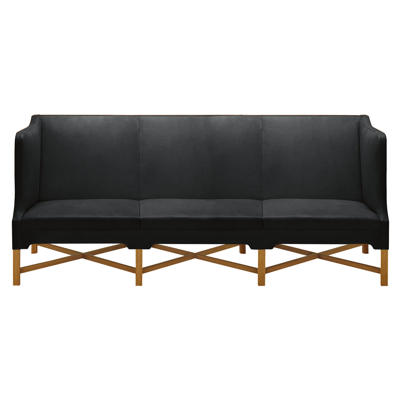Sofa with High Sides: 3 Seater + Oiled Oak