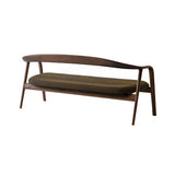 Kumahida 2 Seater Lounge Chair: Seat Upholstered + Walnut