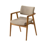 Seoto Semi Armchair: Seat Upholstered + Low + White Oak