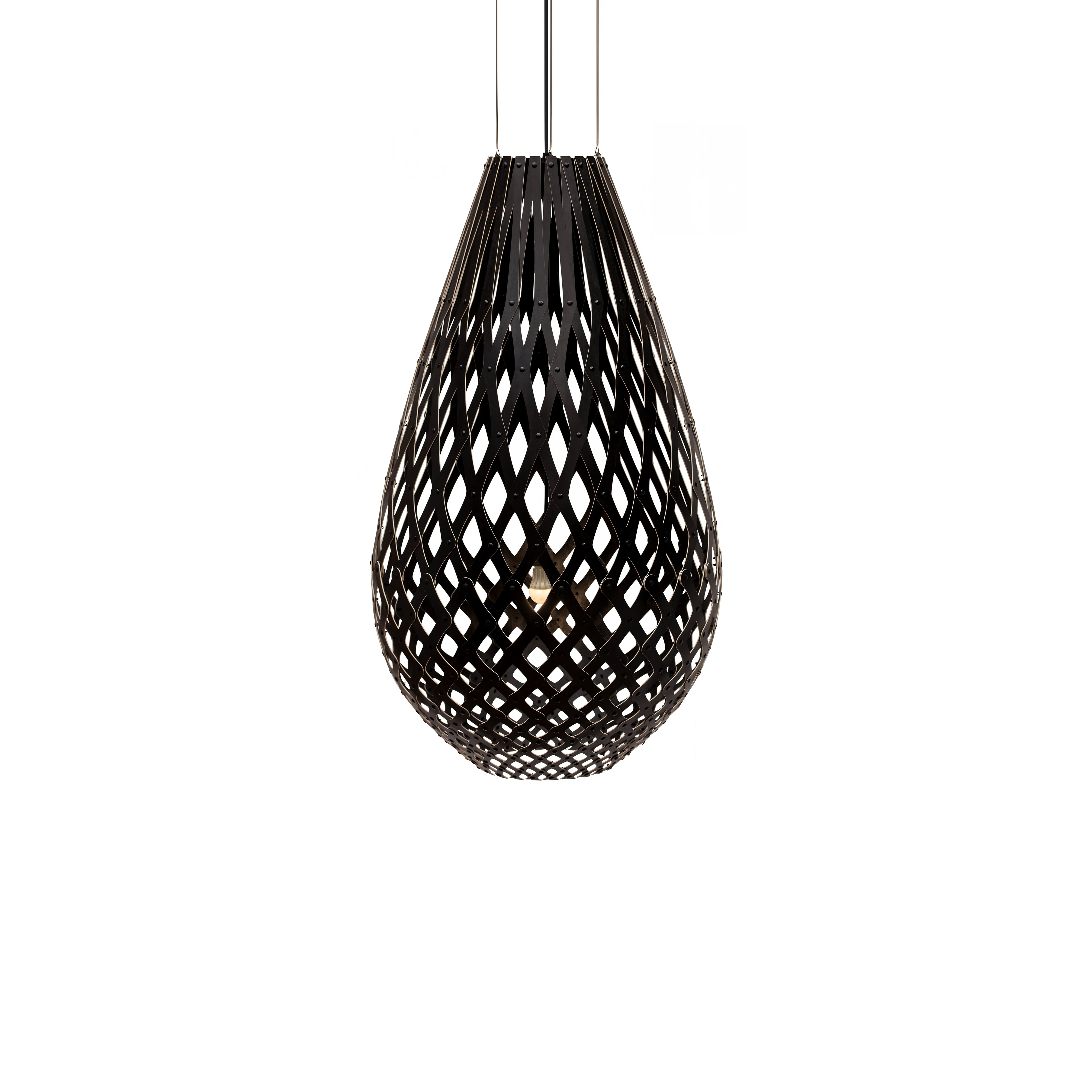 Kōura Pendant Light: Extra Large + Black + Black