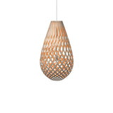 Kōura Pendant Light: Large + Bamboo + Orange + White