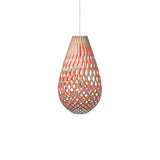 Kōura Pendant Light: Medium + Bamboo + Red + White