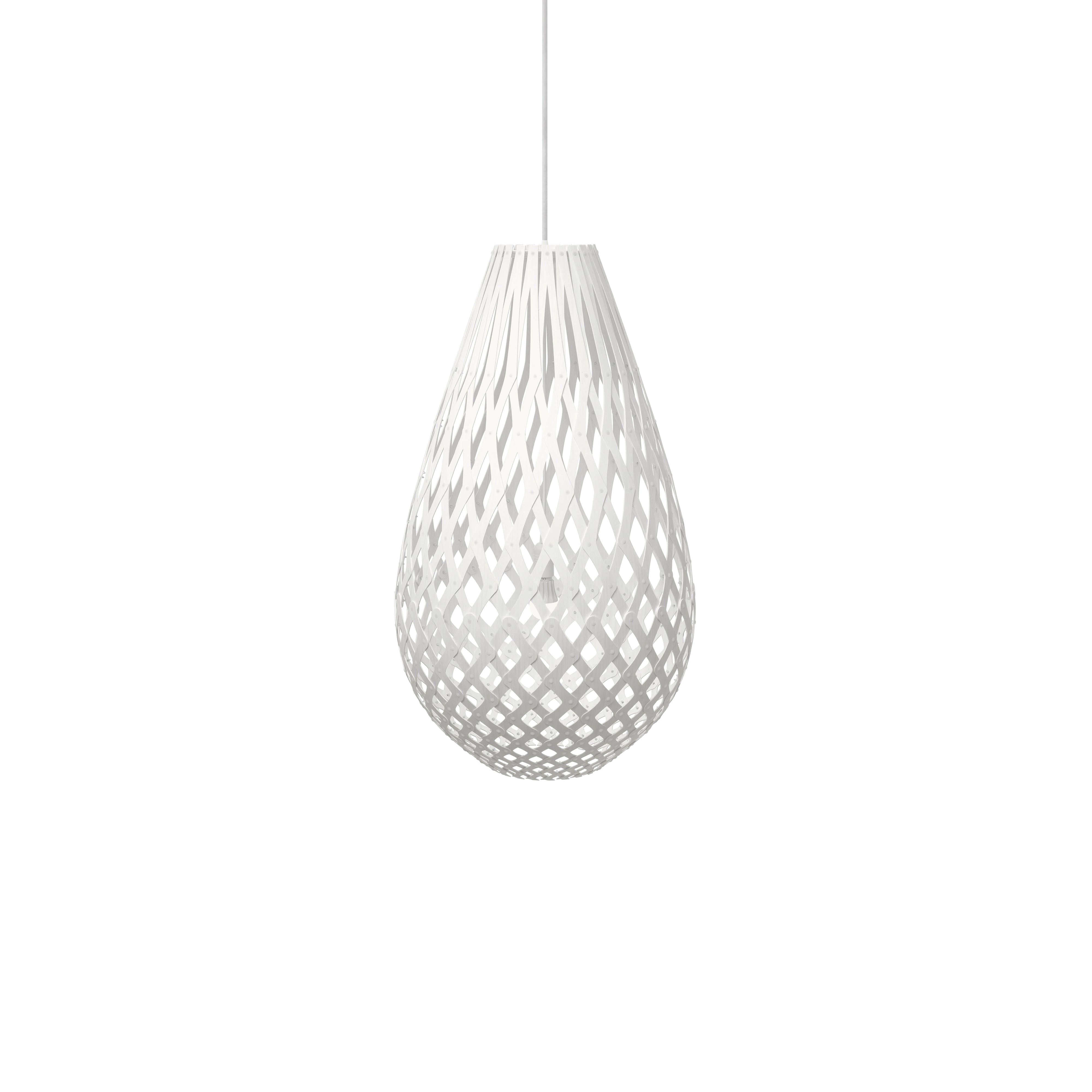 Kōura Pendant Light: Medium + White + White
