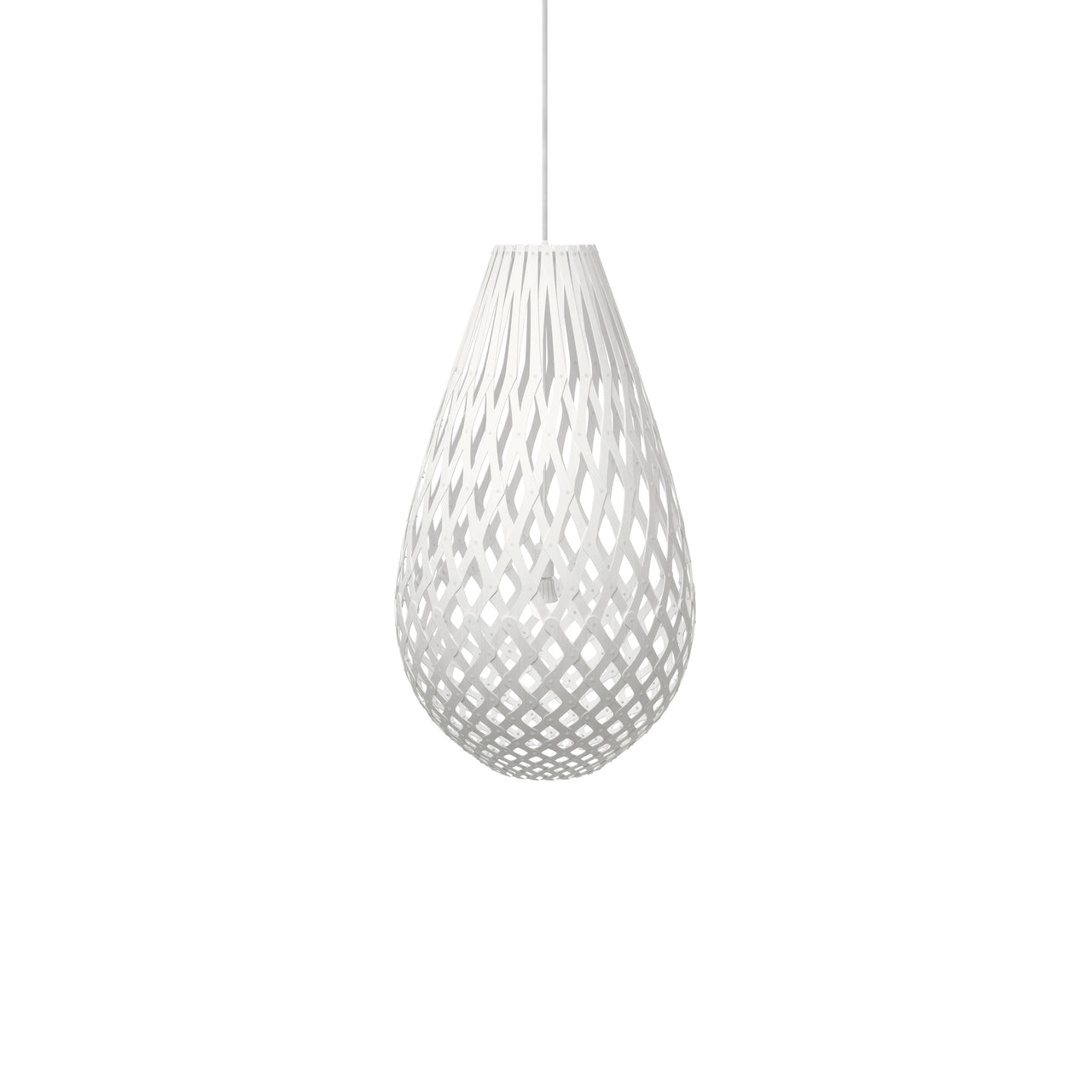 Kōura Pendant Light: Medium + White + White