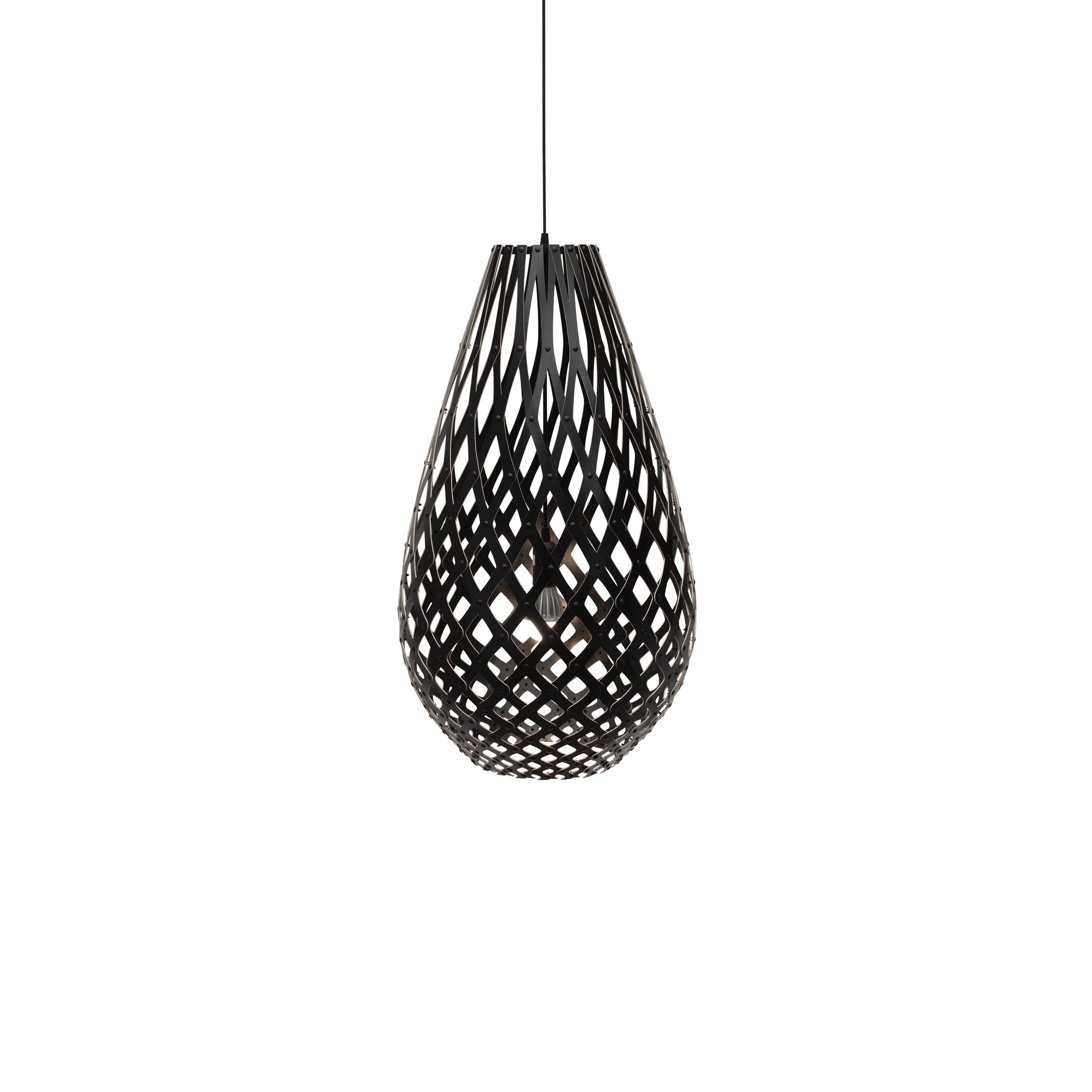 Kōura Pendant Light: Medium + Black + Black