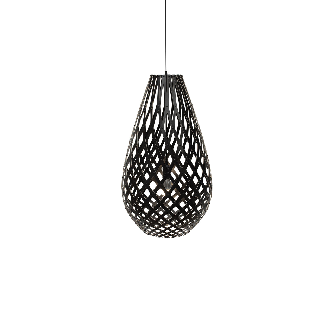 Kōura Pendant Light: Medium + Black + Black