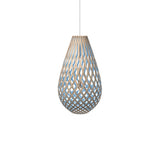 Kōura Pendant Light: Medium + Bamboo + Blue + White