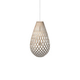 Kōura Pendant Light: Small + Bamboo + White + White