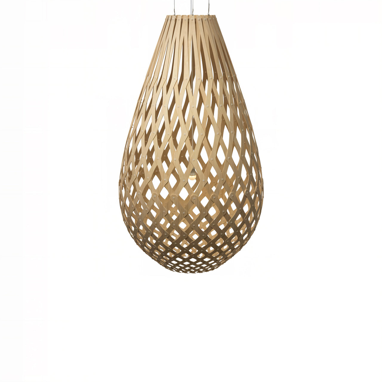 Kōura Pendant Light: XXX Large + Bamboo + White