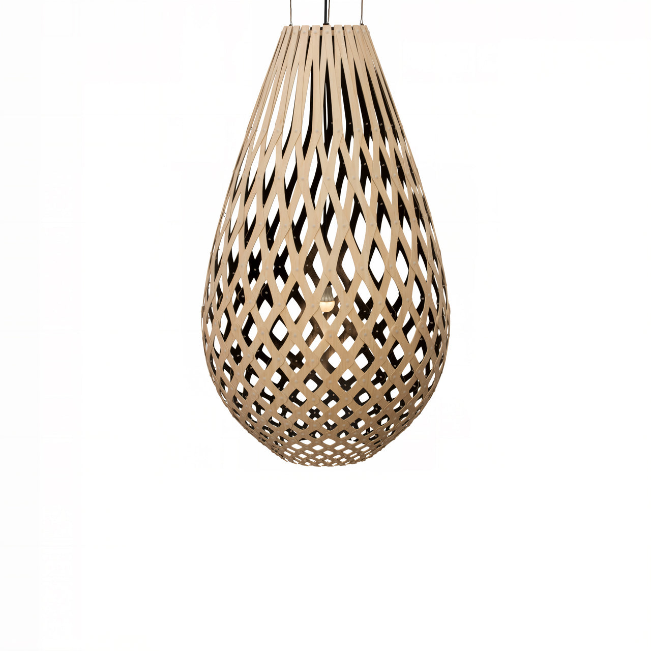 Kōura Pendant Light: XXX Large + Bamboo + Black + Black