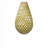 Kōura Pendant Light: XXX Large + Bamboo + Lime + White
