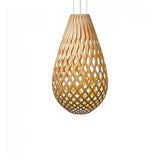 Kōura Pendant Light: XX Large + Bamboo + Orange + White