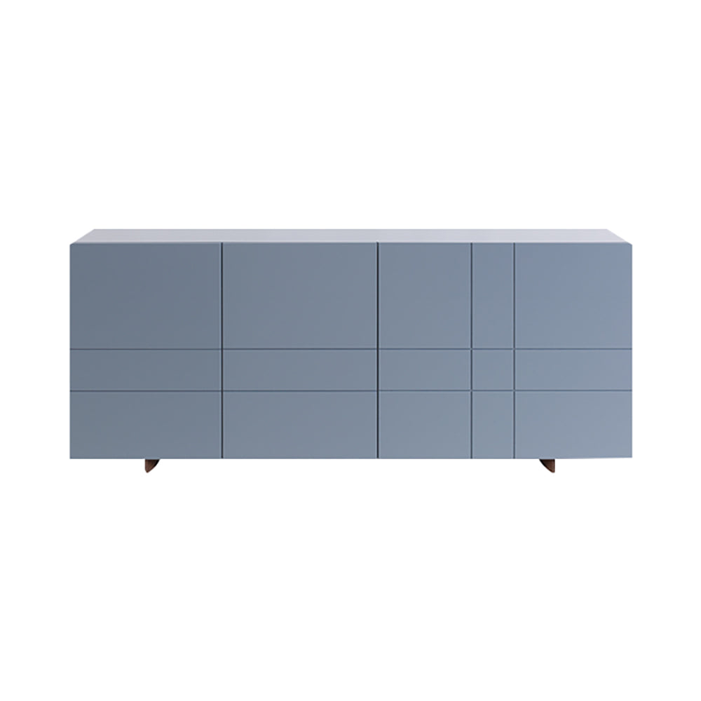 Kilt Sideboard 137 with Drawers: Nordic Blue + Dark Smoked Oak