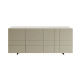 Kilt Sideboard 137 with Drawers: Dark Sand + Dark Smoked Oak