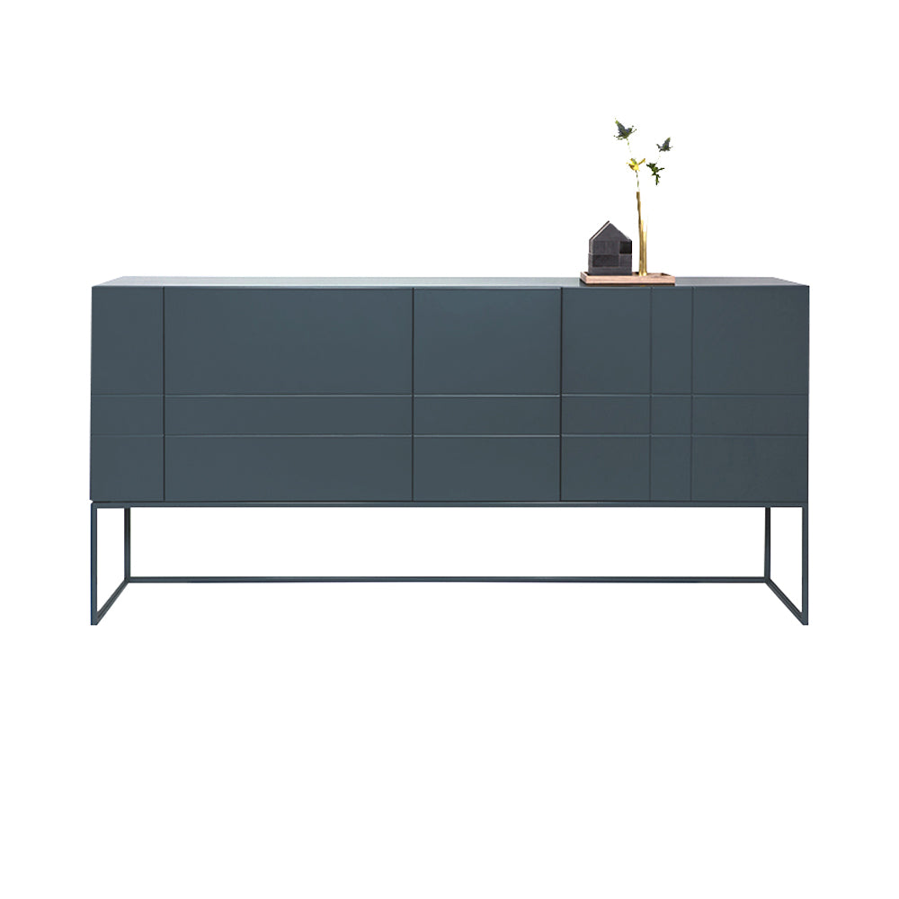 Kilt Light 180 Cabinet with Drawers: Deep Blue