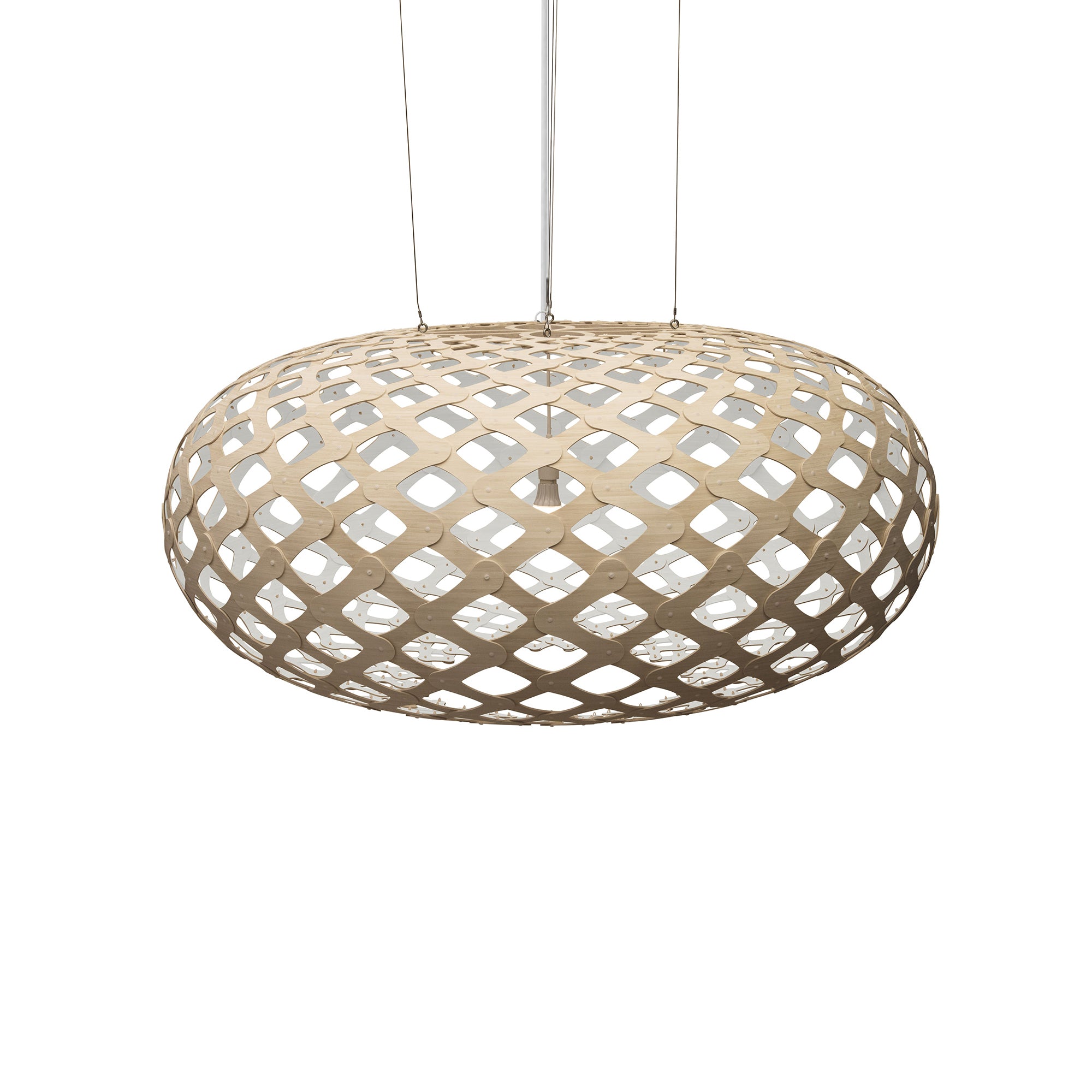 Kina Pendant Light: Extra Large + Bamboo + White + White