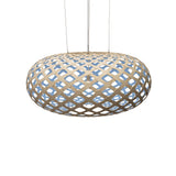 Kina Pendant Light: Extra Large + Bamboo + Blue + White