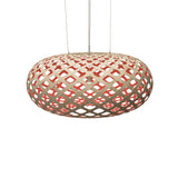Kina Pendant Light: Extra Large + Bamboo + Red + White