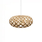 Kina Pendant Light: Extra Small + Bamboo + White