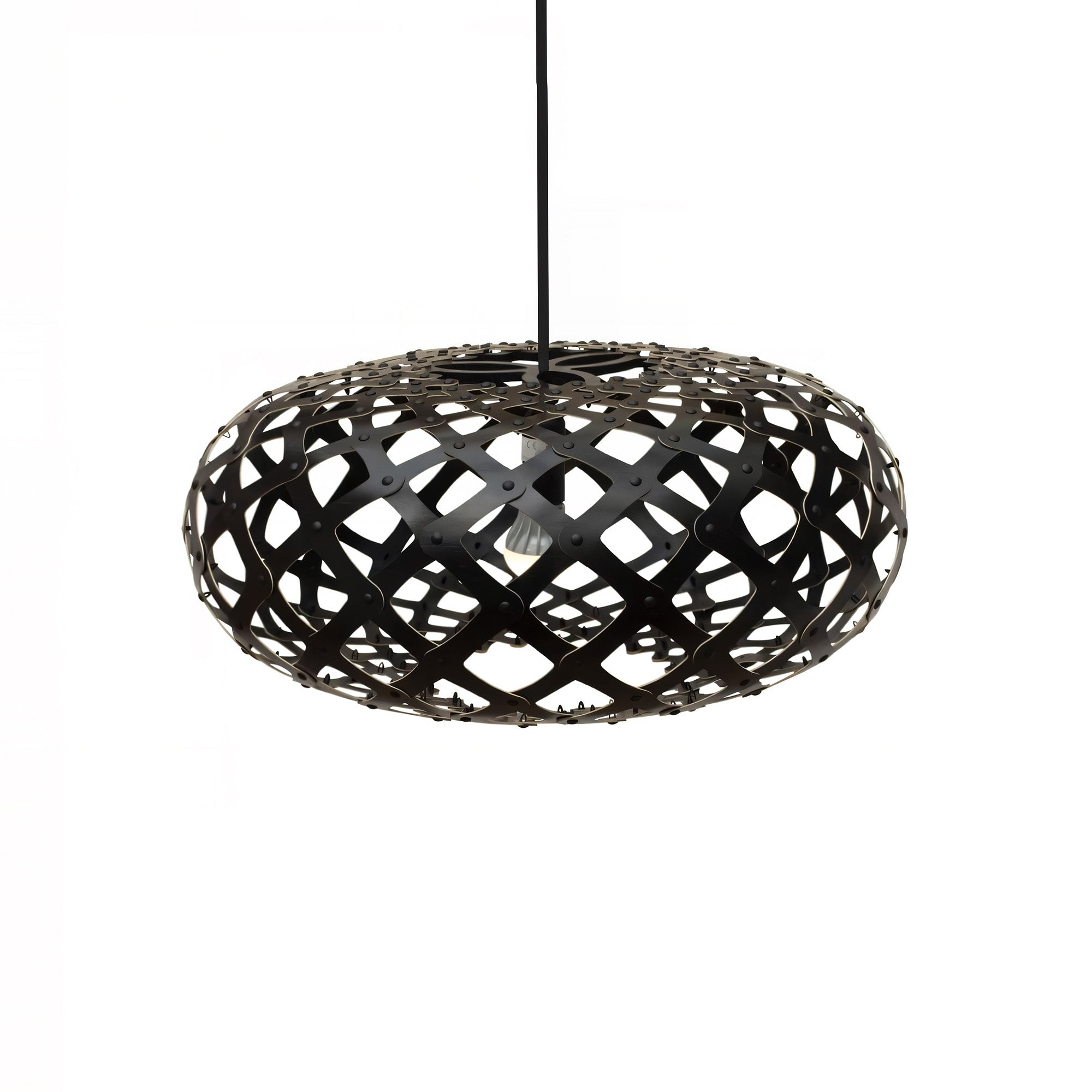 Kina Pendant Light: Large + Black + Black