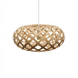 Kina Pendant Light: Large + Bamboo + White