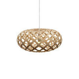 Kina Pendant Light: Small + Bamboo + White