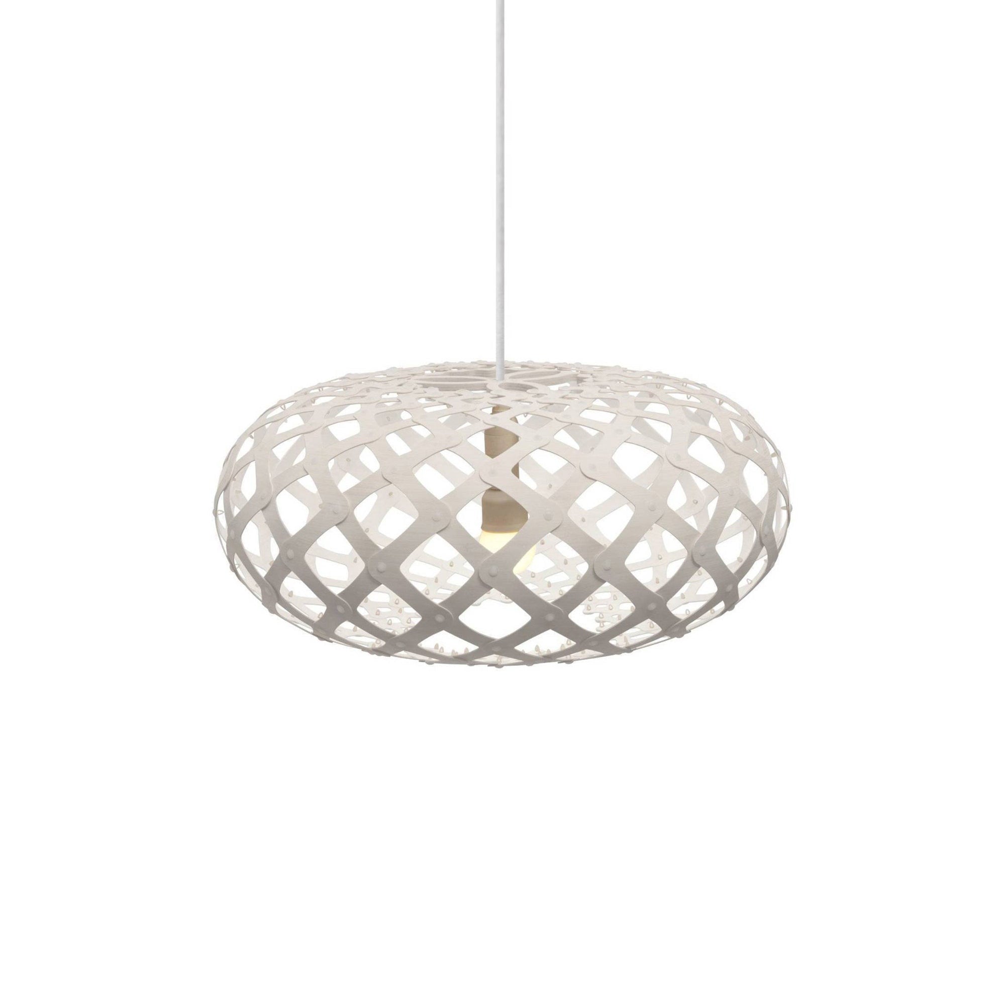 Kina Pendant Light: Small + White + White