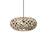 Kina Pendant Light: Small + Bamboo + Black + Black
